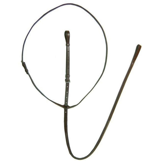 SIE Leather Raised Double Fancy Stitched Standing Martingale with Attachment Adjustable Training Martingale