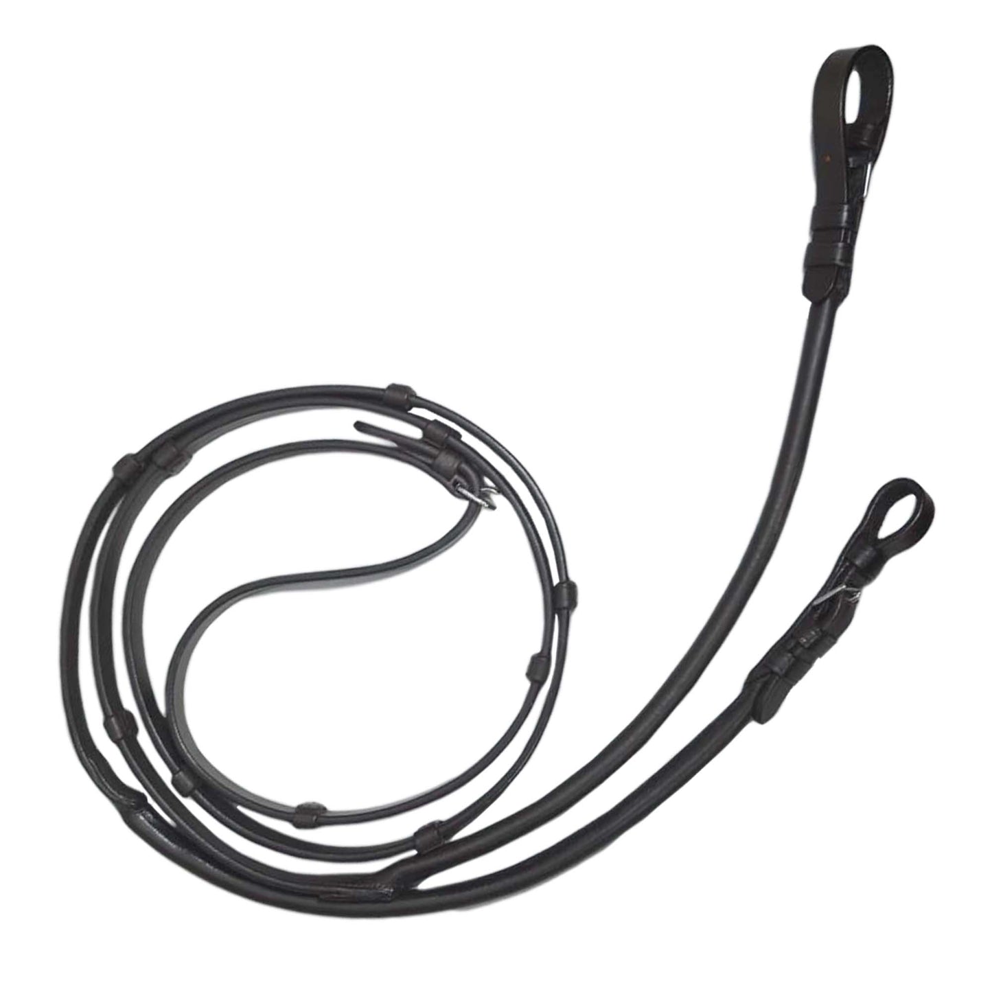 SIE Premium Rolled Leather Horse Bridle Padded Crown Matching Reins Dressage Bridle