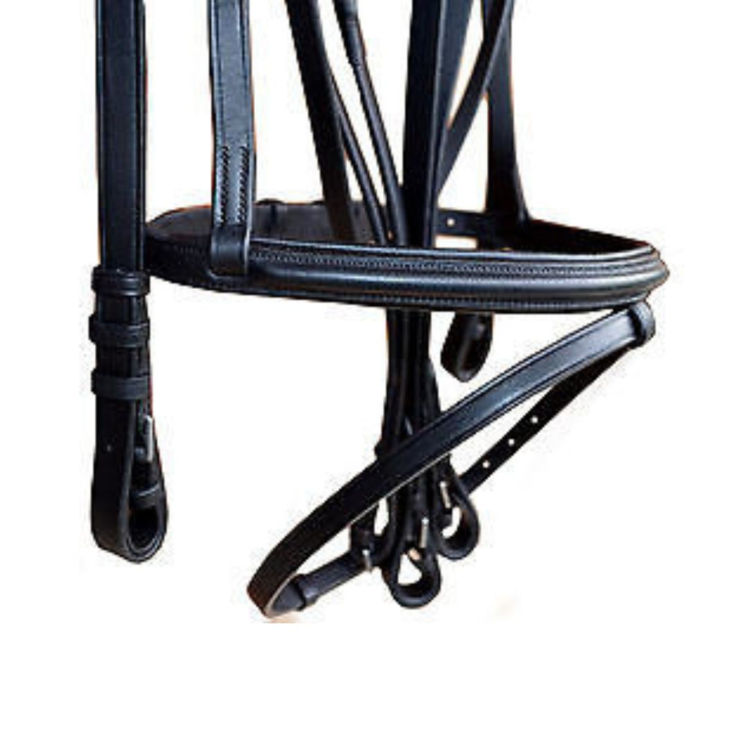 SIE Dressage Bridle with Reins – Premium Leather Horse Bridle with Stainless Steel Hardware