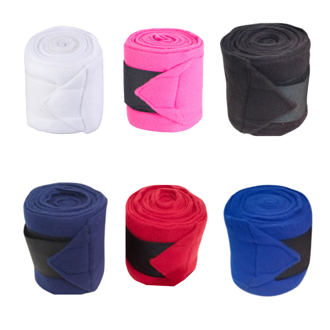 SIE EQUESTRIAN Horse Leg Bandage/Horse Leg wrap (Set of 4) Red, Blue, Navy Blue, Black, Pink, and White