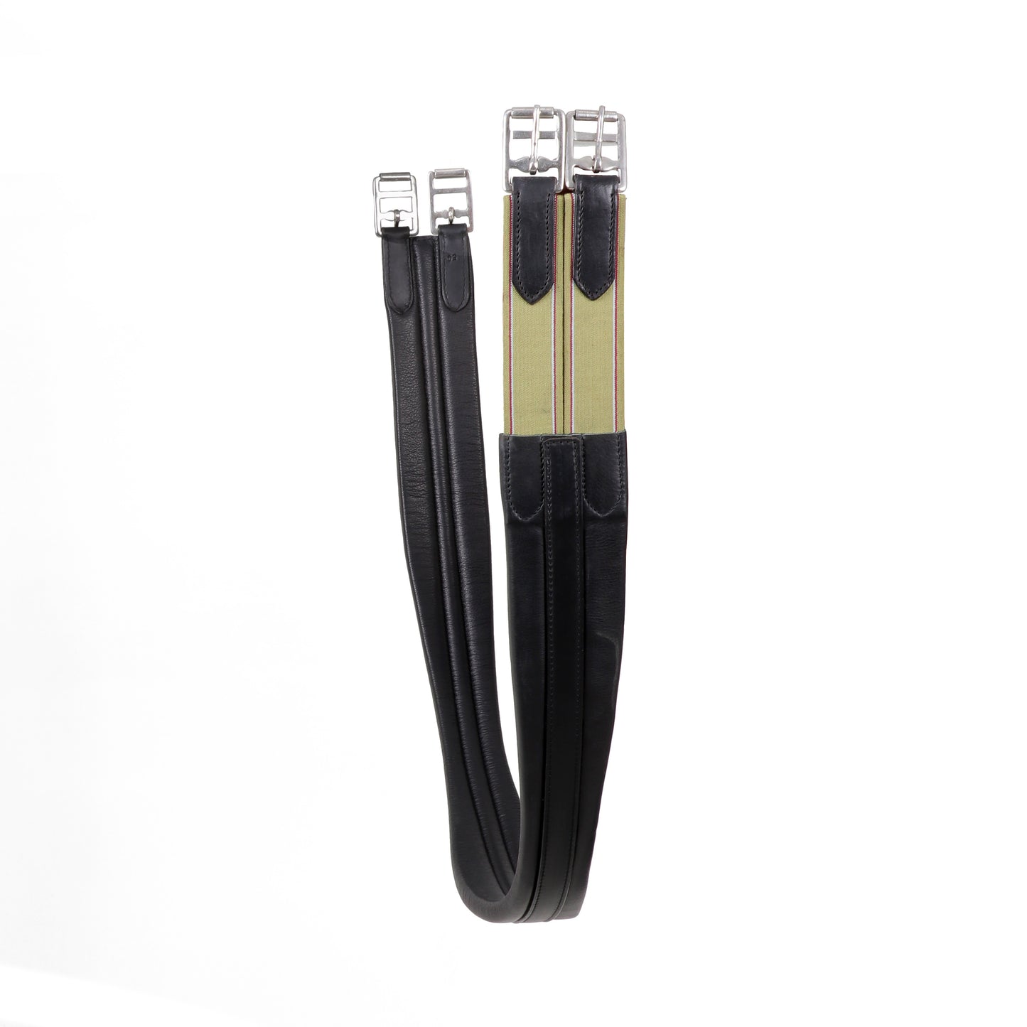 SIE Chafeless Leather Horse Girth Handcrafted Soft Tanned Leather With Roller Buckles