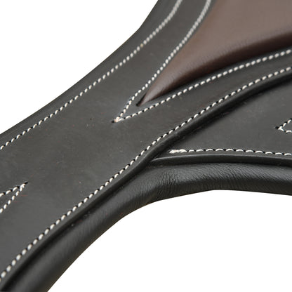 SIE Window Leather Stud Belly Guard Horse Girth Center Stud Snap With Elastic Ends & SS Roller Buckles