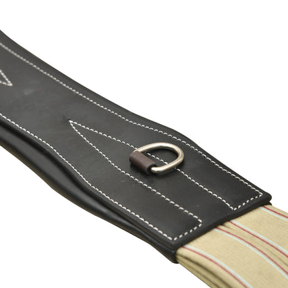 SIE Window Leather Stud Belly Guard Horse Girth Center Stud Snap With Elastic Ends & SS Roller Buckles