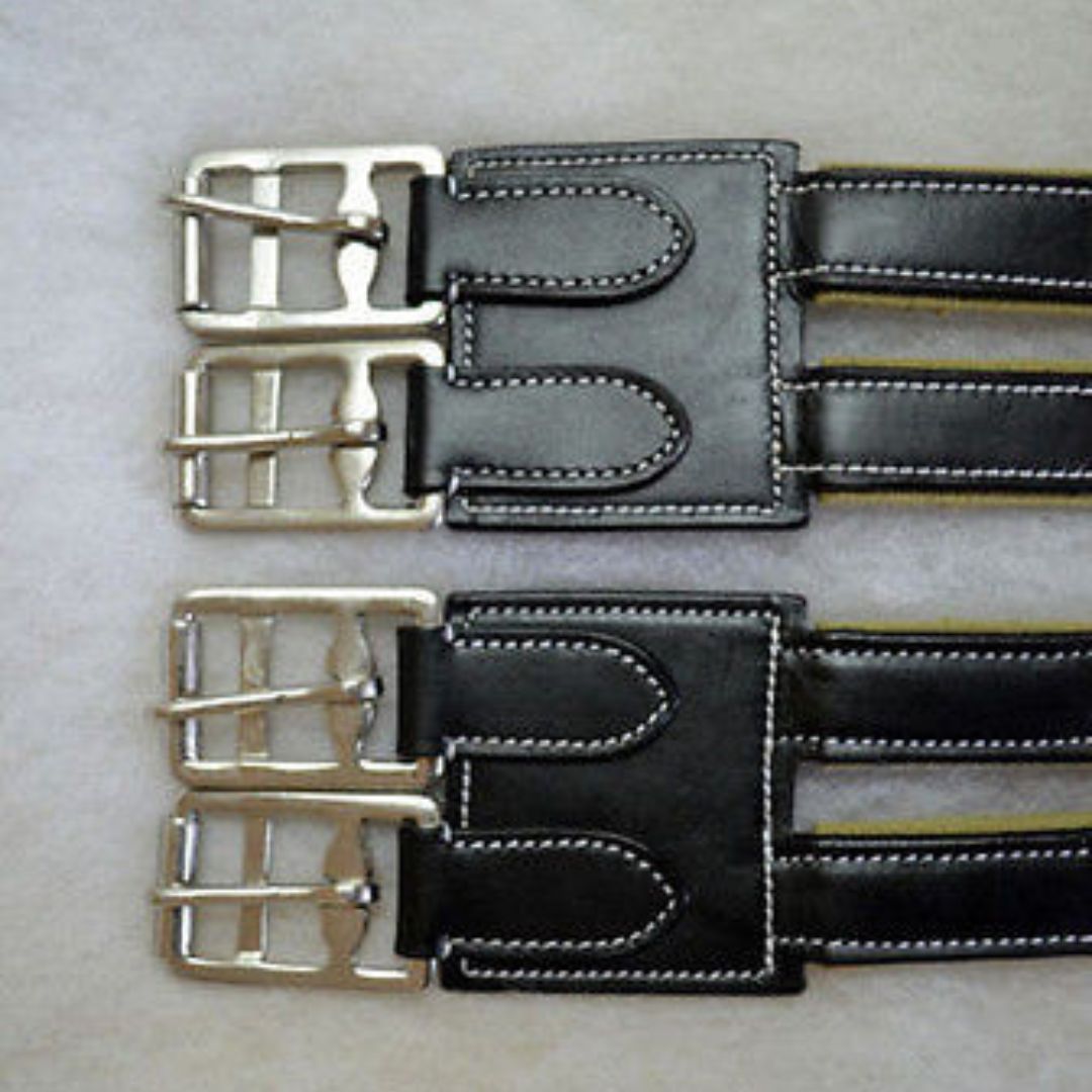 SIE Genuine Leather Horse Girth Extenders with Elastic & Roller Buckles 13.5–14 Inch Length ( Lot of 10 )