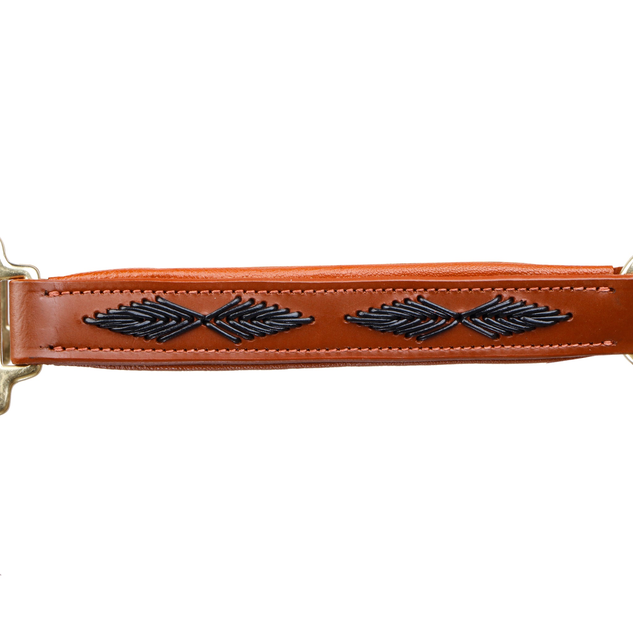 SIE Genuine Leather Braided Horse Halter Adjustable Padded Headcollar for Pony, Cob, Full & Oversize | Premium Brass Hardware