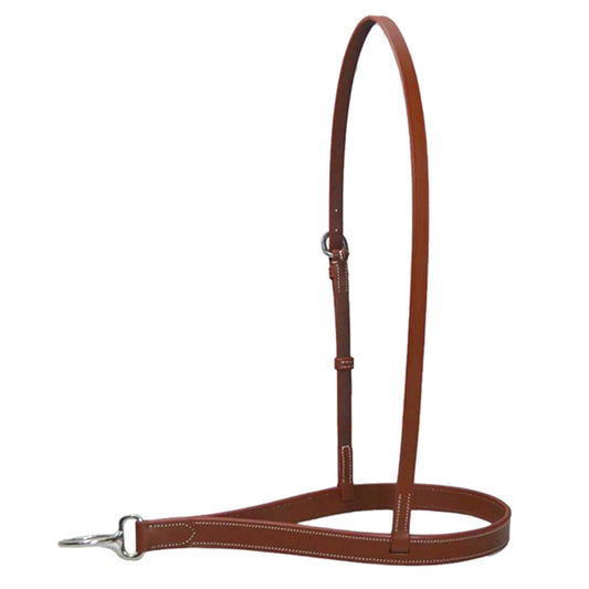 SIE Double-Stitched Premium Leather Horse Noseband  for Training & Show Bridles