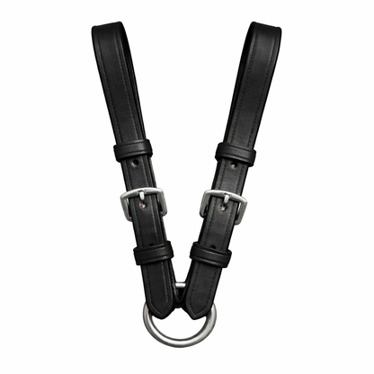 SIE Genuine Leather Ringed Bit Converter - Pelham Bit Converter - Premium Leather Bit Straps with SS O-Ring - Black & Brown