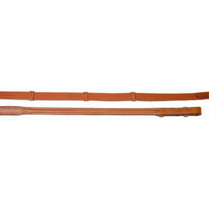 SIE Genuine Leather Web Reins - Web Hybrid Reins with Fancy Stitch and Leather Hand Stops