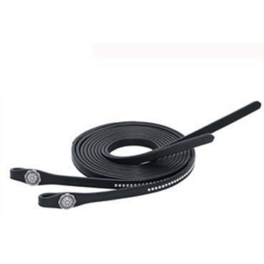 SIE Genuine Leather Fancy Split Reins – Western Reins with Floral Conchos