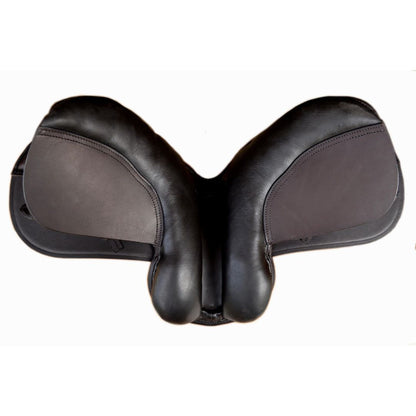 SIE English Jumping Leather Horse & Pony Saddle for Kids (10”–15”)Fiber Flex Tree Wool Flocked Panels