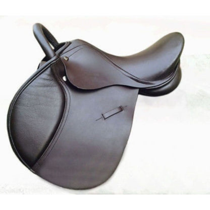 SIE Jumping Leather English Saddle – 15" 16" 17" 18" Regular/Medium Width | Fiber Flex Tree