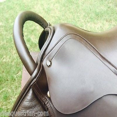 SIE Jumping Leather English Saddle – 15" 16" 17" 18" Regular/Medium Width | Fiber Flex Tree