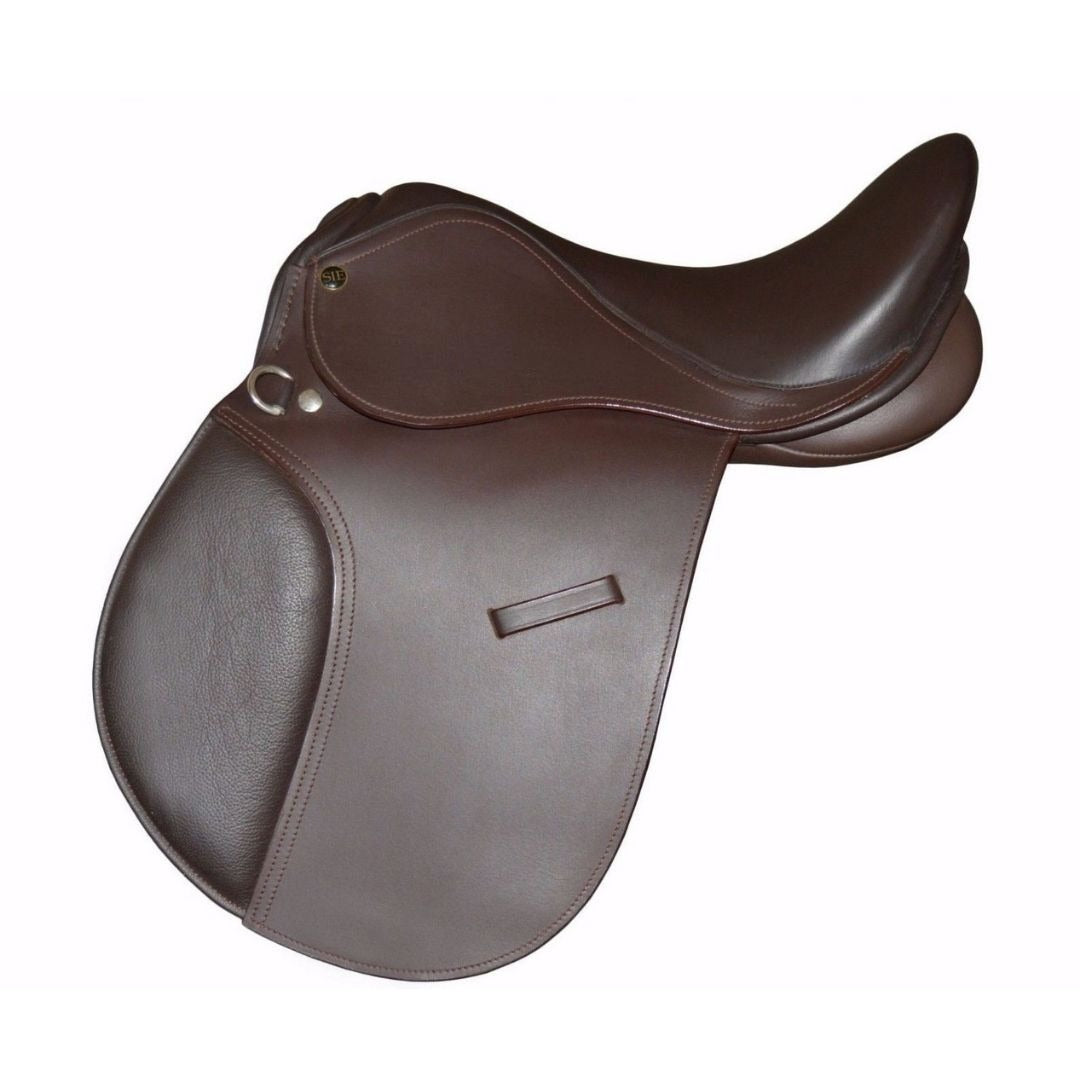 SIE Jumping  Genuine Leather English Saddle Medium 5" Fibre Flex Tree