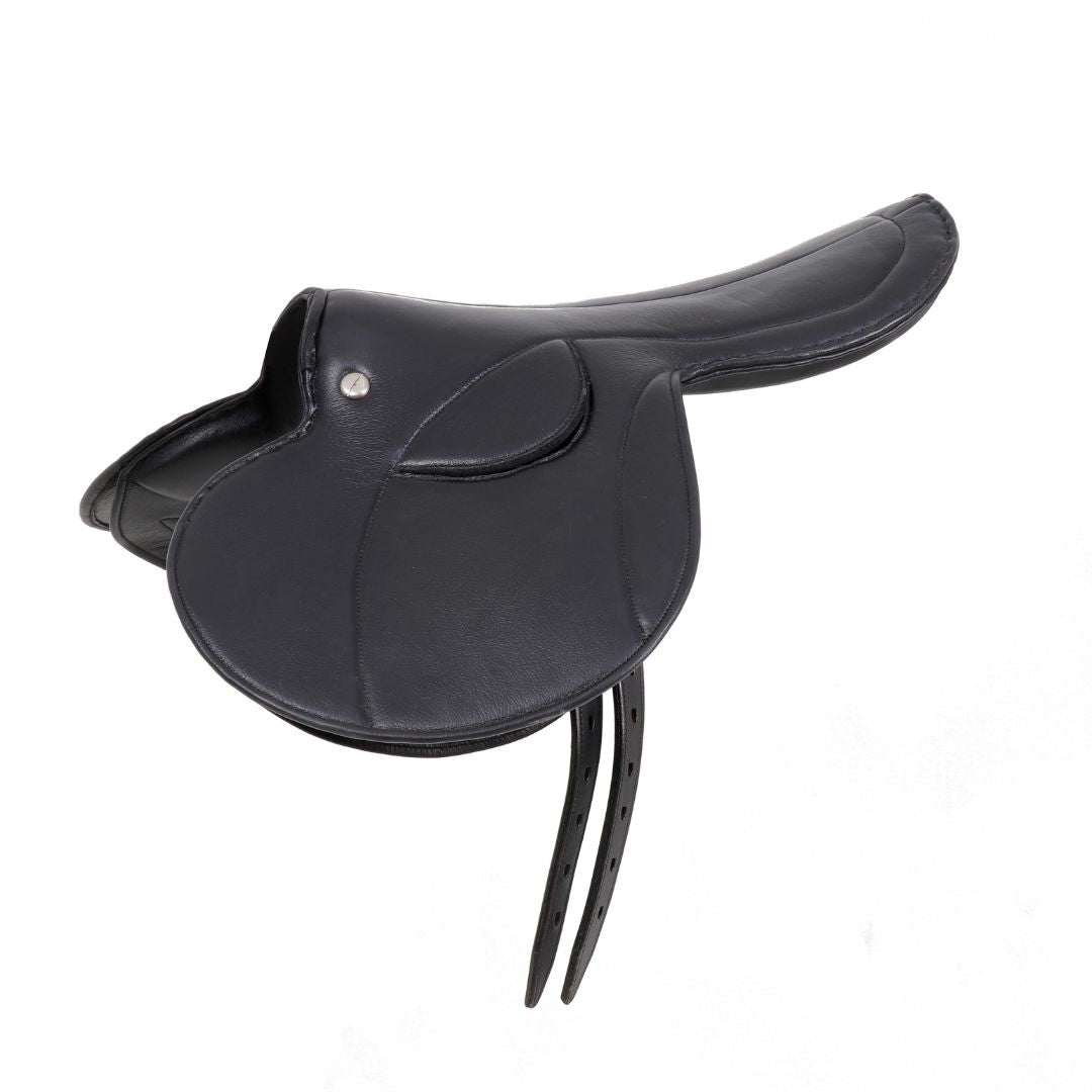 SIE Jumping Genuine Leather English Saddle Aluminum Die Cast British Half Tree 15″ Flap Show & Training