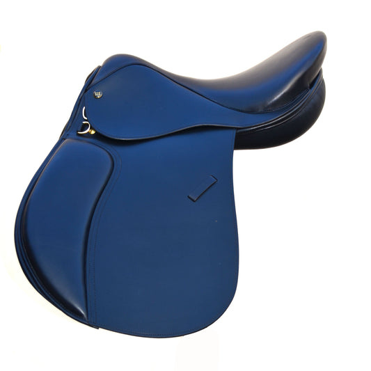 SIE All Purpose English Leather Horse Saddle Fiber Flex Tree Wool Flocked Panels