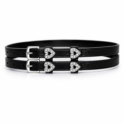 SIE Heart Spur Strap - English Leather Spur Straps