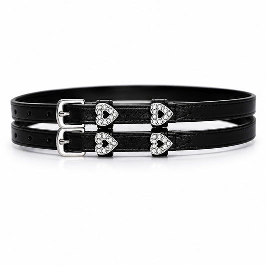 SIE Heart Spur Strap - English Leather Spur Straps