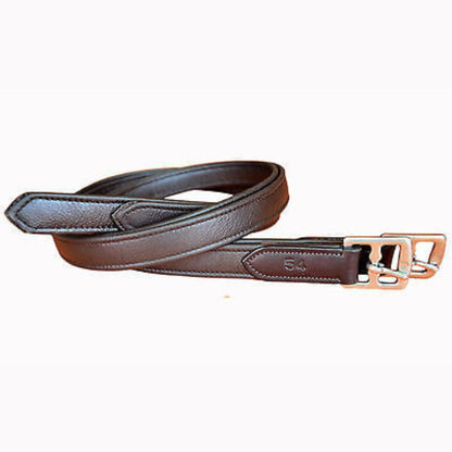SIE Super Soft Genuine Stirrup Leather -  Handcrafted with Nylon Lining & SS Buckles for English Riding