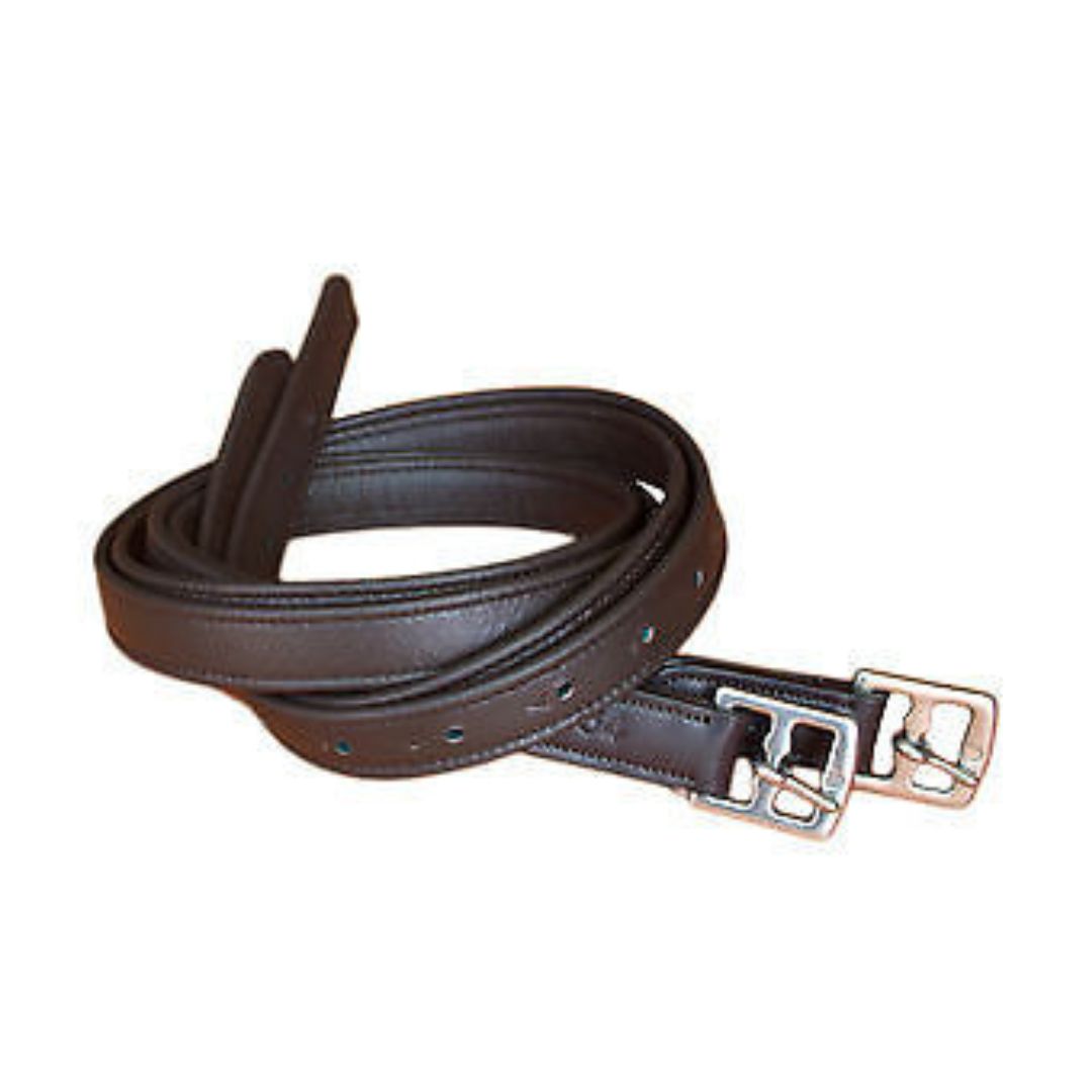 SIE Super Soft Genuine Stirrup Leather -  Handcrafted with Nylon Lining & SS Buckles for English Riding
