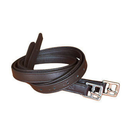 SIE  Super Soft Genuine Stirrup Leather -  Handcrafted with Nylon Lining & SS Buckles for English Riding