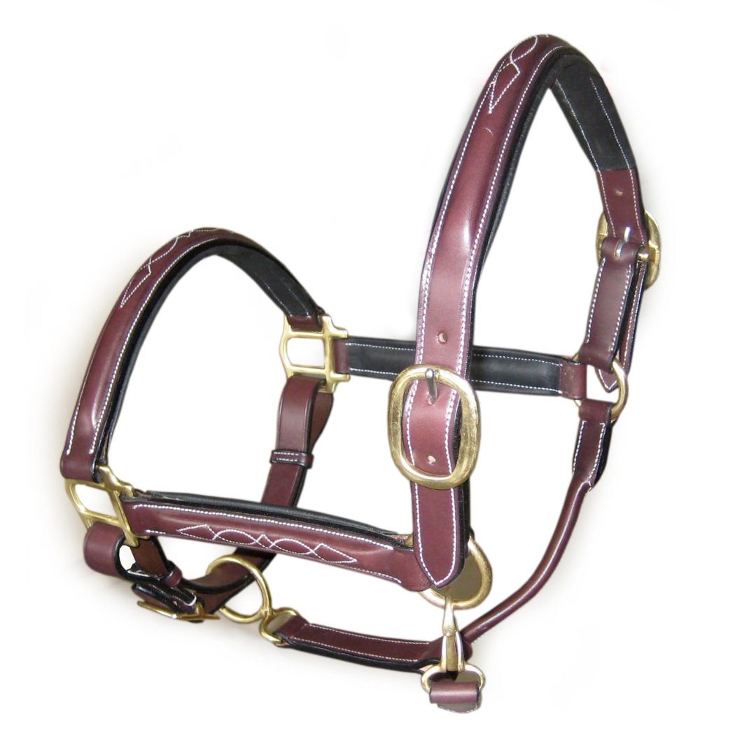 SIE  (Lot of 12) Fancy Stitched Adjustable Leather Padded Halters, Custom made