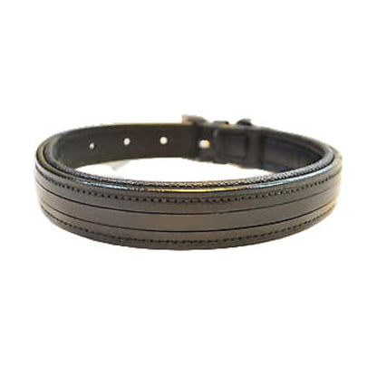 Empty Channel Inlay Leather Padded Dog Collars 5 pcs.
