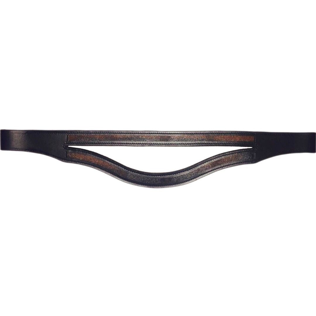 Double Straight U shape Browband Empty Channel - Straight and U 8 mm