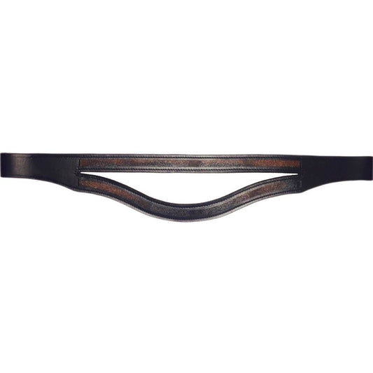 Double Straight U shape Browband Empty Channel - Straight and U 8 mm