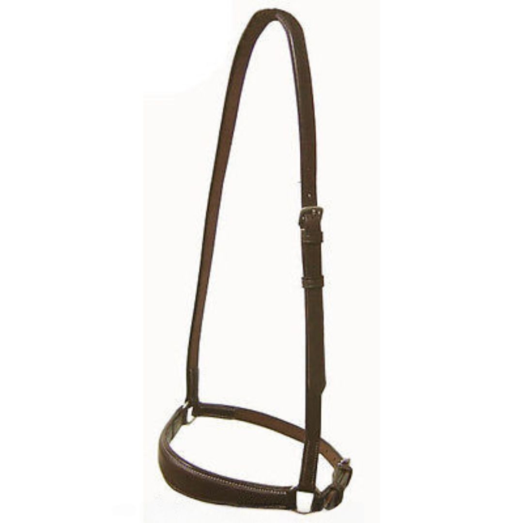 Raised Drop Leather Noseband Opulent matching stitching Full Cob