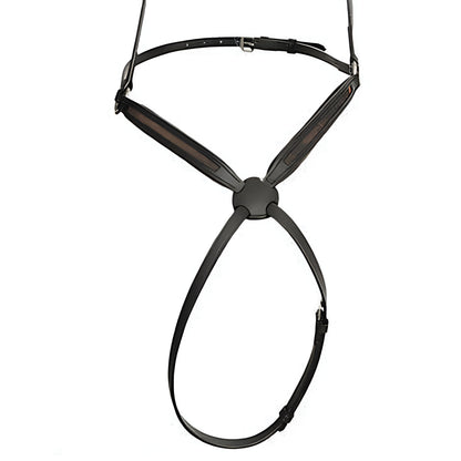SIE Custom Empty channel Figure 8 / grackle leather horse noseband 6 mm or 8 mm