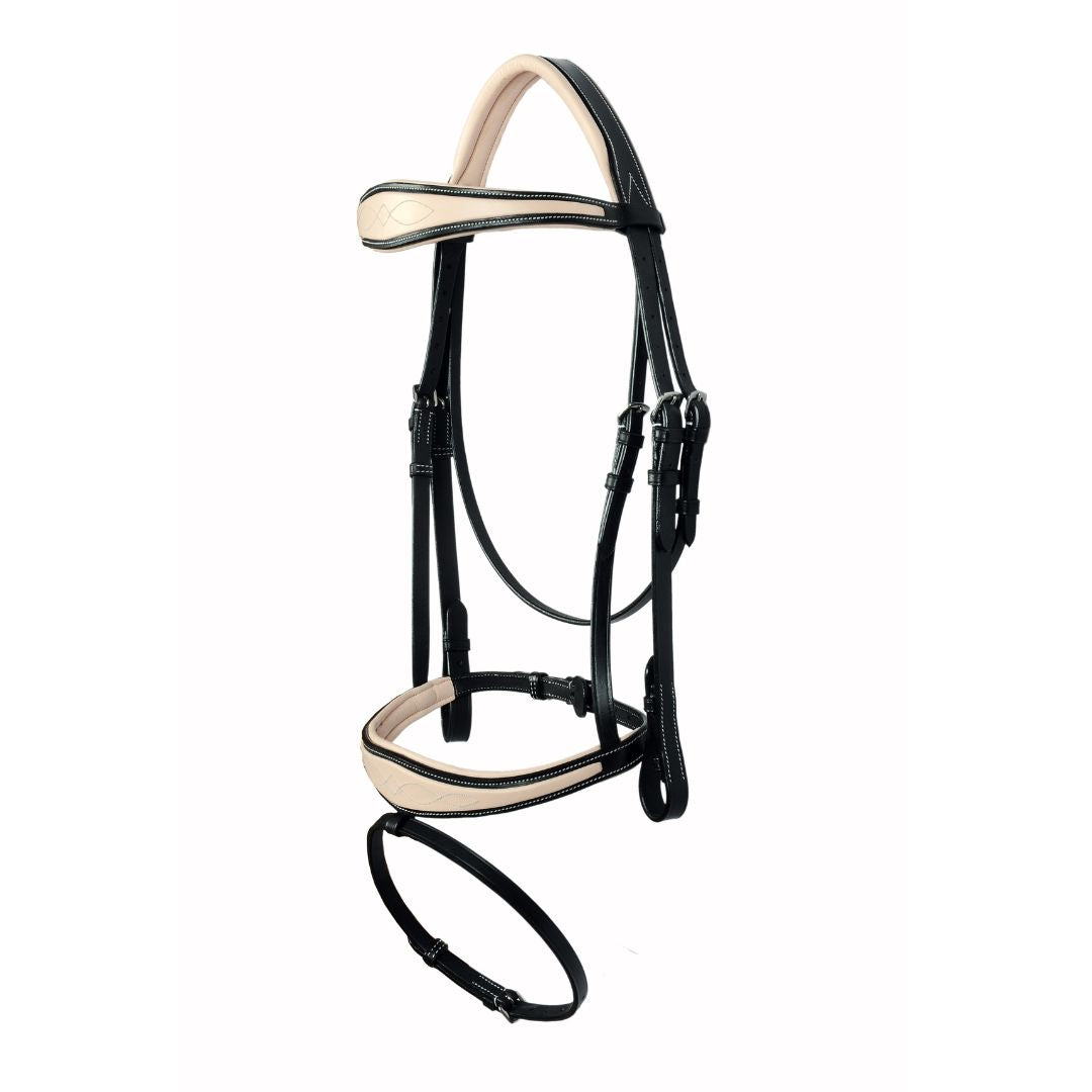 Padded Fancy Stitched Leather Jump Bridle