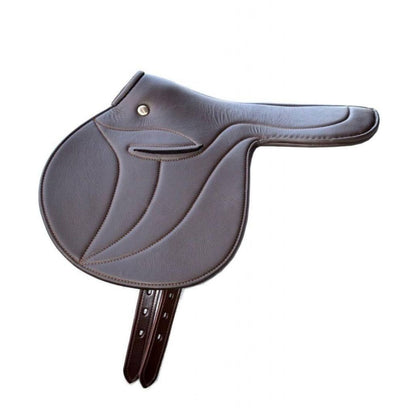 SIE Genuine Leather Exercise Racing Saddle Half Tree Horse Saddle