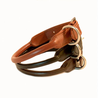 SIE Rolled Leather Dog Collar