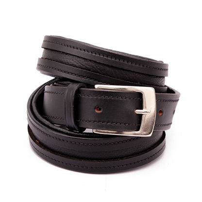 Empty Channel Leather Inlay Belts