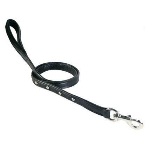 Padded Designer Dog Leash With Diamond Crystals