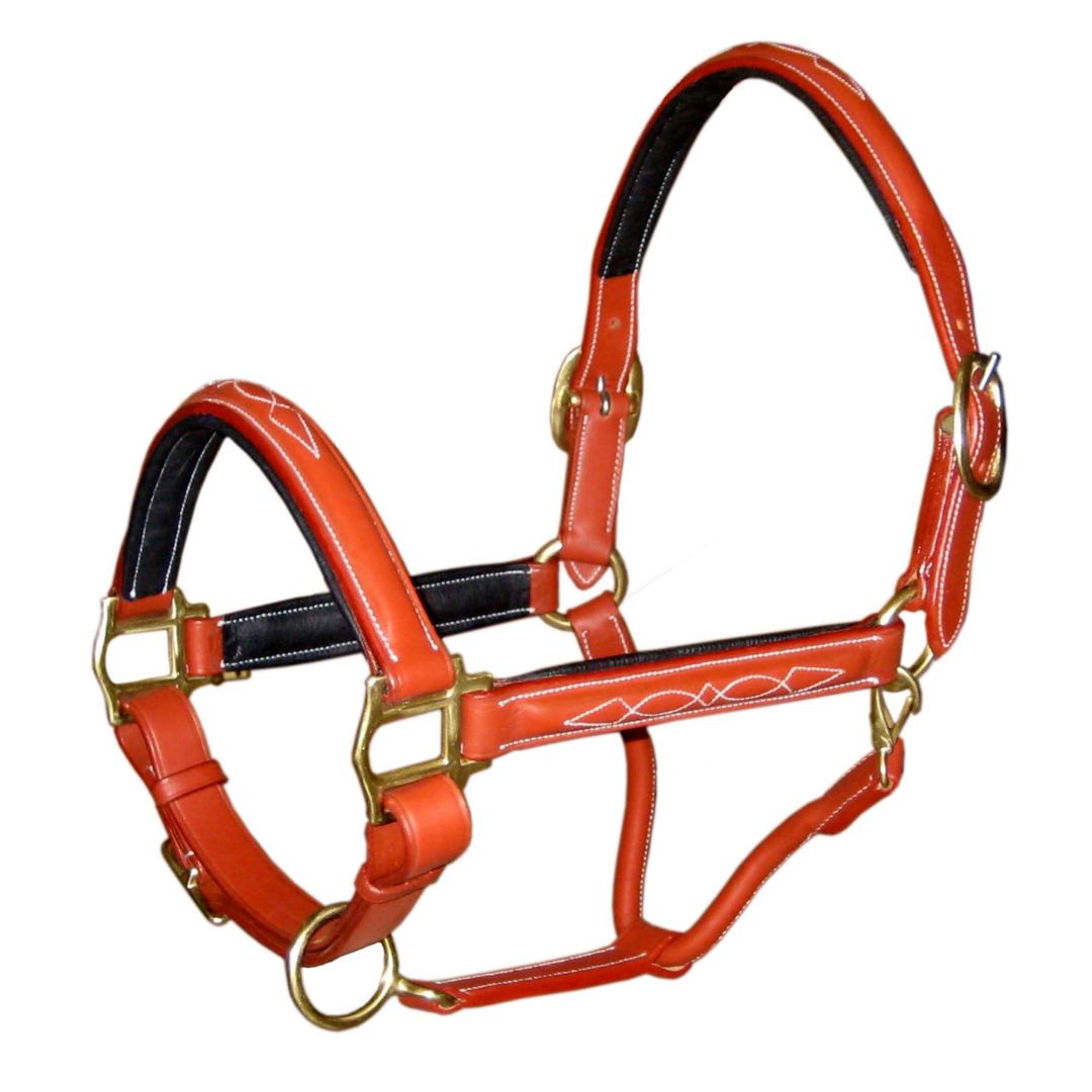SIE  (Lot of 12) Fancy Stitched Adjustable Leather Padded Halters, Custom made