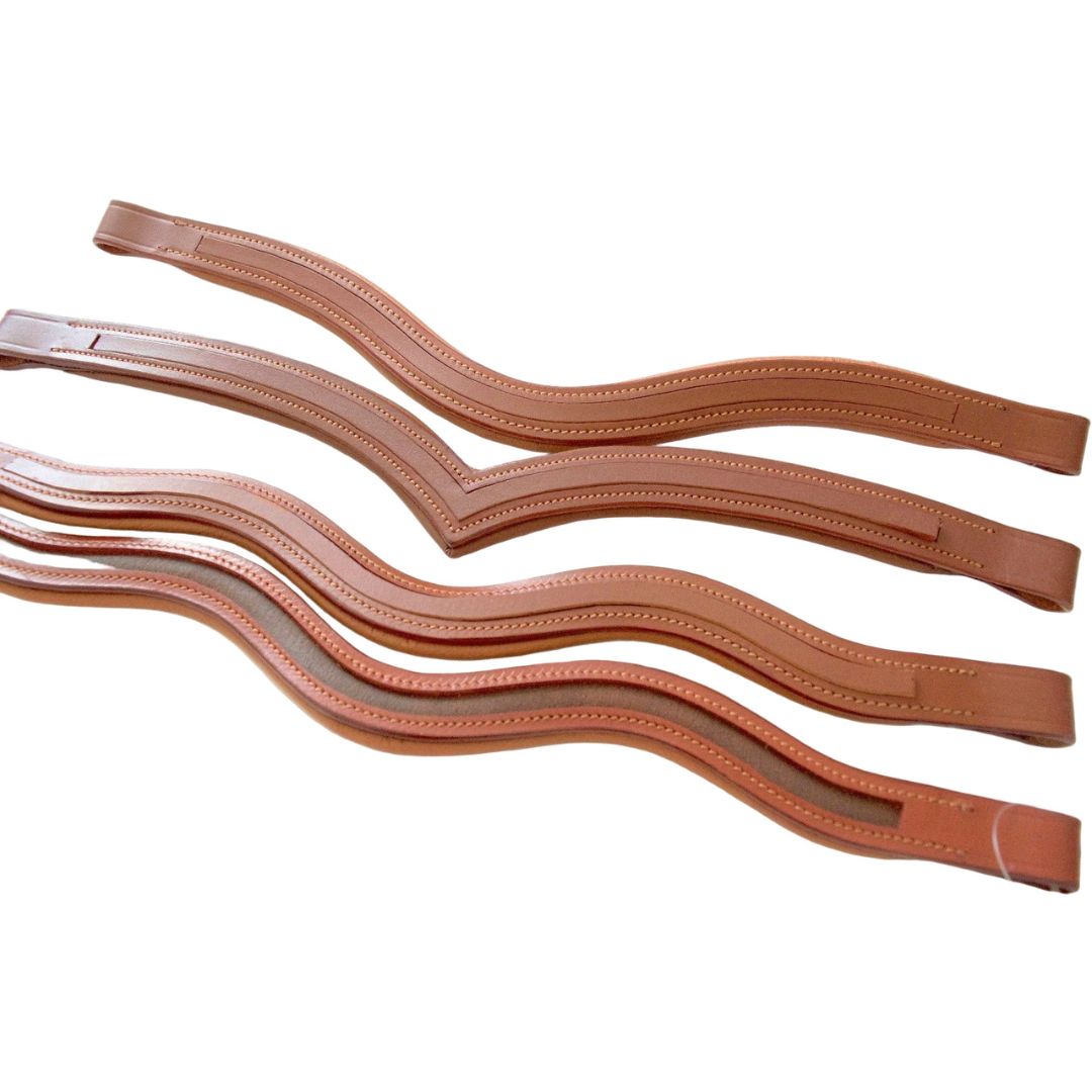 (Qty. 7) SIE - Any Shape Customized Empty Channel Leather Browbands for Bridles