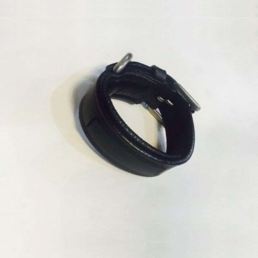 Empty Channel Leather Wrist Bracelet