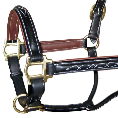 SIE  (Lot of 12) Fancy Stitched Adjustable Leather Padded Halters, Custom made