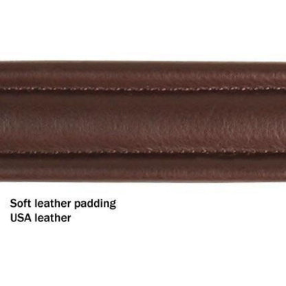 Padded Fancy Stitch Dog Collar USA Leather