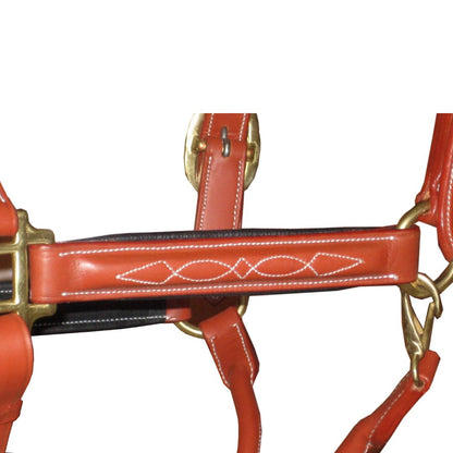 SIE  (Lot of 12) Fancy Stitched Adjustable Leather Padded Halters, Custom made