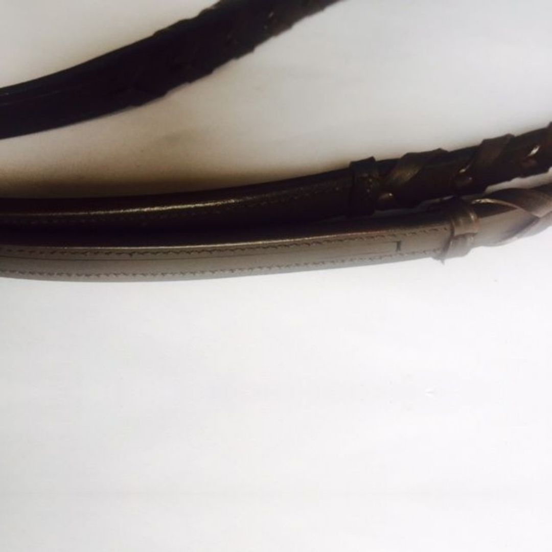 Qty. 2 Empty channel leather reins  all colors and size braided  4 mm