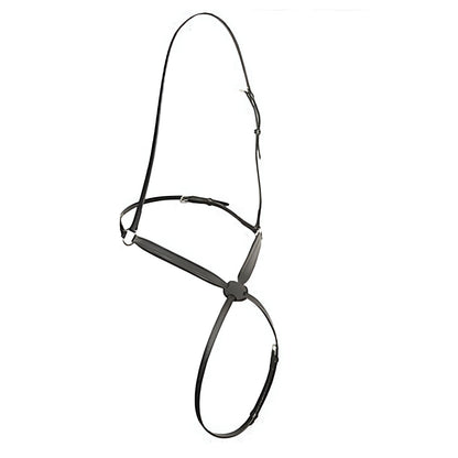 SIE Custom Empty channel Figure 8 / grackle leather horse noseband 6 mm or 8 mm