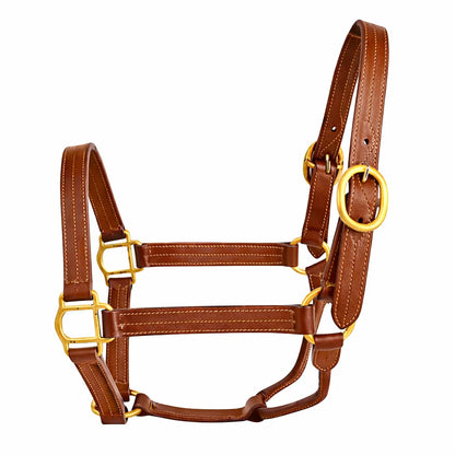 Bulk Lot of 12 Triple Stitch Adjustable Leather Horse Halters