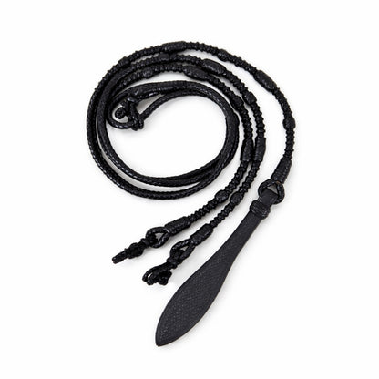 SIE Premium Genuine Leather Romal Reins – Hand Braided Romal with Popper End