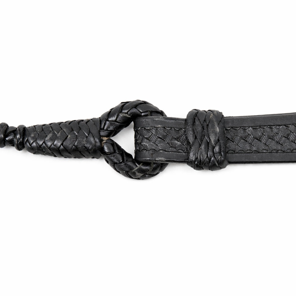 SIE Premium Genuine Leather Romal Reins – Hand Braided Romal with Popper End