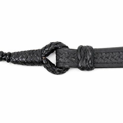 SIE Premium Genuine Leather Romal Reins – Hand Braided Romal with Popper End