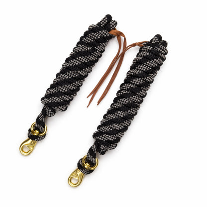 SIE Equestrian Braided Nylon Lead Rope with Bull Snap (Set of 2)