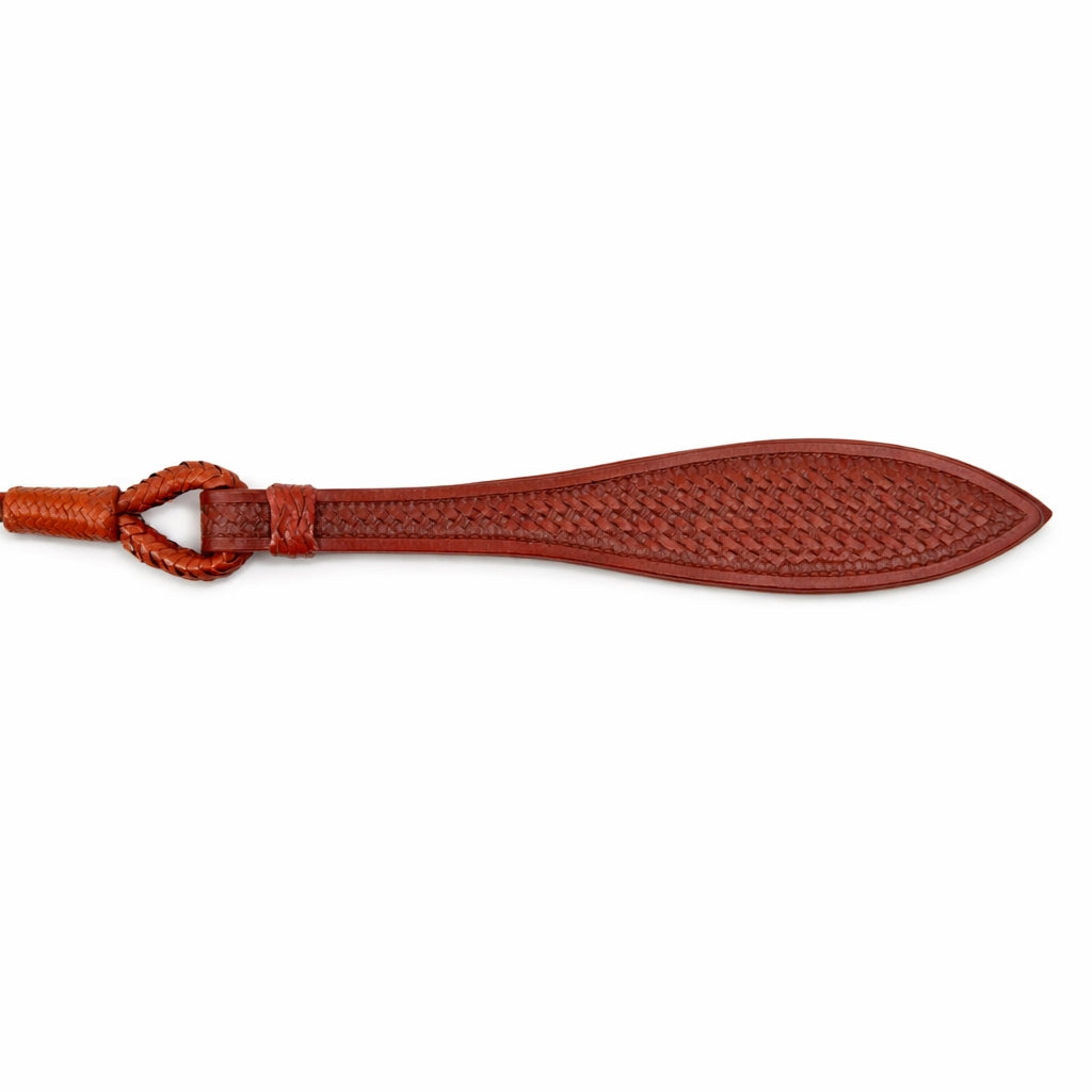SIE Premium Genuine Leather Romal Reins – Hand Braided Romal with Popper End