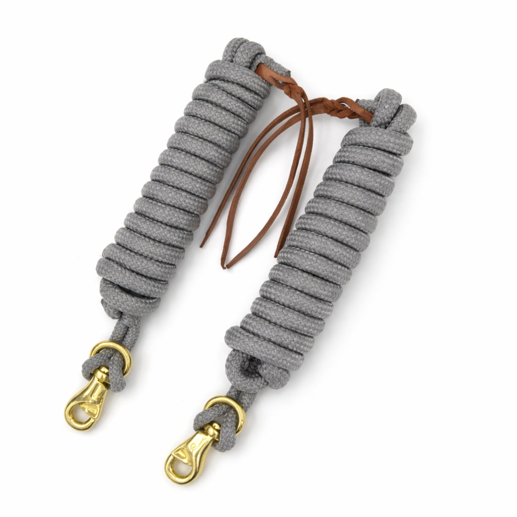SIE Equestrian Braided Nylon Lead Rope with Bull Snap (Set of 2)